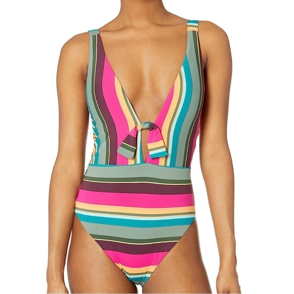 BCBGeneration dam Plunge Mio One Piece Swimsuit Size S